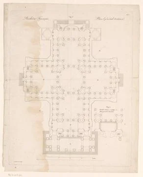 RECORD DATE NOT STATED  Map of the PanthÃ on in Paris, E. Labarre, 1790 pr.. Stock Photos