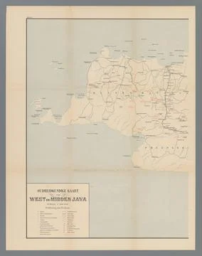 RECORD DATE NOT STATED  Map of West and Central Java, left part, Anonymous... Stock Photos