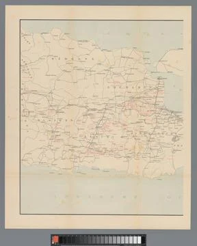 RECORD DATE NOT STATED  Map of East Java, left part, Anonymous, 1889 - 189... Stock Photos