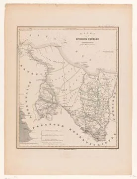 RECORD DATE NOT STATED  Map of the Regentschap Karawang on Java, F. Cronen... Stock Photos