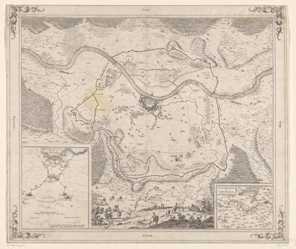 RECORD DATE NOT STATED  Map of the Siege of Thionville, 1643, 1644 print M... Stock Photos