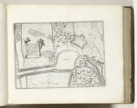 RECORD DATE NOT STATED  Map of Ambleteeuse, ca. 1693-1695, 1693 - 1695 pri... Stock Photos