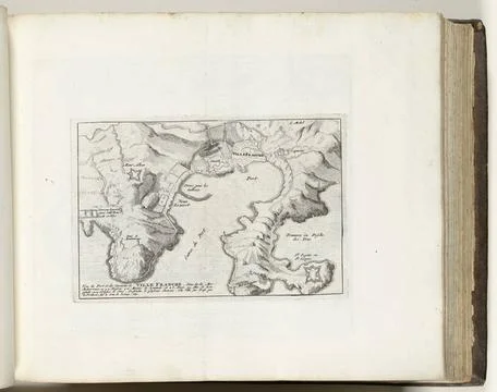 RECORD DATE NOT STATED  Map of Villefranche-sur-Mer and surroundings, ca. ... Fotos Stock