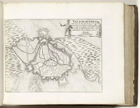 RECORD DATE NOT STATED  Map of Valenciennes, ca. 1695, 1695 - 1697 print M... Fotos Stock