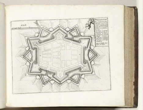 RECORD DATE NOT STATED  Map of Phalsbourg, ca. 1695, 1695 - 1697 print Map... Fotos Stock