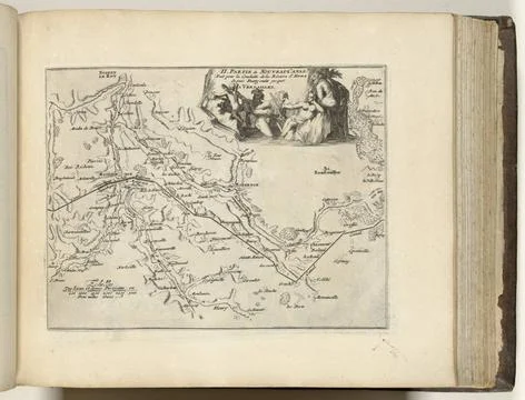 RECORD DATE NOT STATED  Map of the new channel from Pontgouin to Versaille... Stock Photos