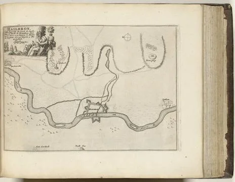 RECORD DATE NOT STATED  Map of Heilbronn, ca. 1693-1696, 1693 - 1696 print... Fotos Stock