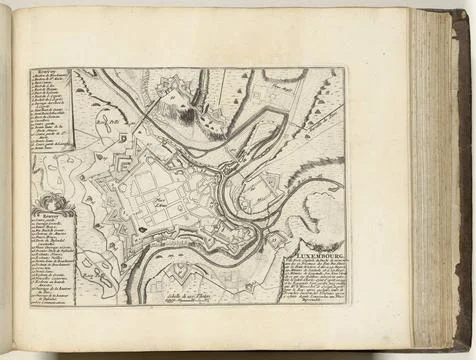 RECORD DATE NOT STATED  Map of Luxembourg, ca. 1693-1696, 1693 - 1696 prin... Fotos Stock