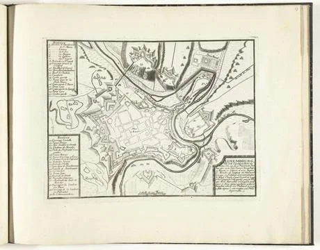 RECORD DATE NOT STATED  Map of Luxembourg, ca. 1693-1696, 1693 - 1696 prin... Stock Photos