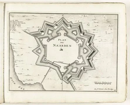 RECORD DATE NOT STATED  Map of Naarden, ca. 1702, 1702 - 1703 print Map of... Stock Photos
