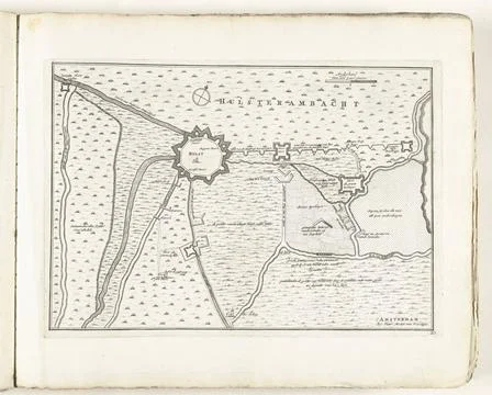 RECORD DATE NOT STATED  Map of Hulst, ca. 1702, 1702 - 1703 print Map with... Fotos Stock