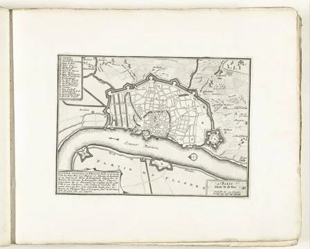 RECORD DATE NOT STATED  Map of Antwerp, ca. 1702, 1702 - 1703 print Map of... Stock Photos