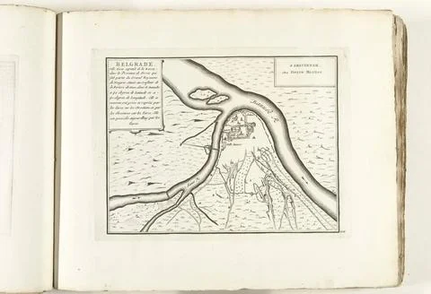 RECORD DATE NOT STATED  Map of Belgrade, ca. 1702, 1702 - 1703 print Map o... Fotos Stock
