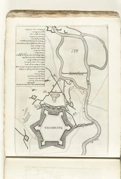RECORD DATE NOT STATED  Map of Neuhäusel, ca. 1702, 1702 - 1703 print Map .. Stock Photos