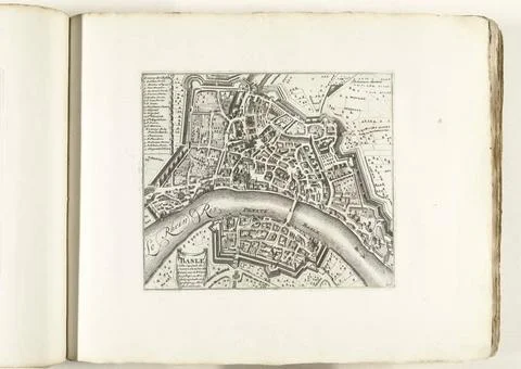 RECORD DATE NOT STATED  Map of Basel, ca. 1702, 1702 - 1703 print Map of B... Fotos Stock