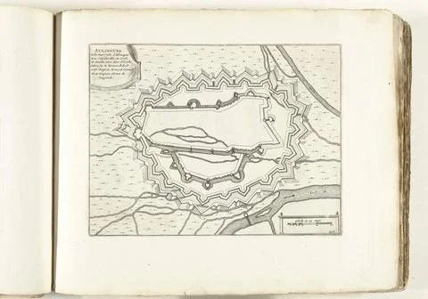 RECORD DATE NOT STATED  Map of Augsburg, ca. 1702, 1702 - 1703 print Map o... Stock Photos