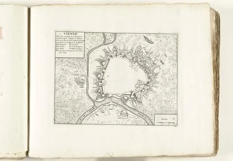 RECORD DATE NOT STATED  Map of Vienna, ca. 1702, 1702 - 1703 print Map of ... Fotos Stock
