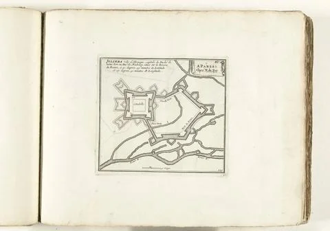 RECORD DATE NOT STATED  Map of Jülich, ca. 1702, 1702 - 1703 print Map of .. Fotos Stock