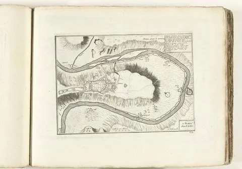 RECORD DATE NOT STATED  Map of the Fort Mont Royal, approx. 1702, 1702 - 1... Stock Photos