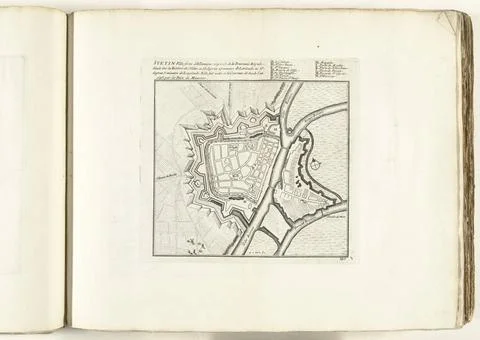 RECORD DATE NOT STATED  Map of Stettin, ca. 1702, 1702 - 1703 print Map of... Stock Photos