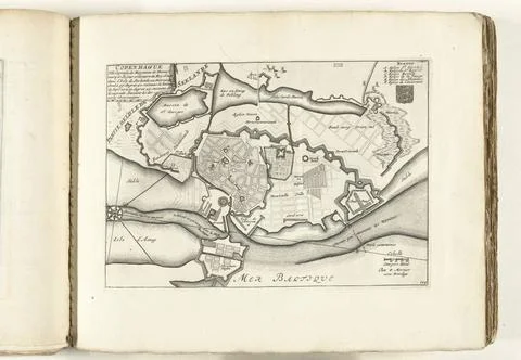 RECORD DATE NOT STATED  Map of Copenhagen, approx. 1702, 1702 - 1703 print... Fotos Stock