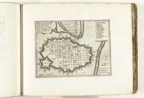 RECORD DATE NOT STATED  Map of Turin, ca. 1702, 1702 - 1703 print Map of t... Fotos Stock