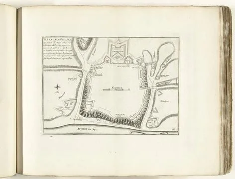 RECORD DATE NOT STATED  Map of Valenza, ca. 1702, 1702 - 1703 print Map of... Stock Photos
