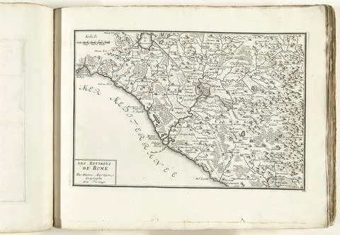 RECORD DATE NOT STATED  Map of Rome and surroundings, ca. 1702, 1702 - 170... Stock Photos