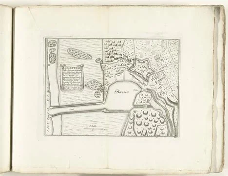 RECORD DATE NOT STATED  Map of Ambleteuse, ca. 1702, 1702 - 1703 print Map... Stock Photos