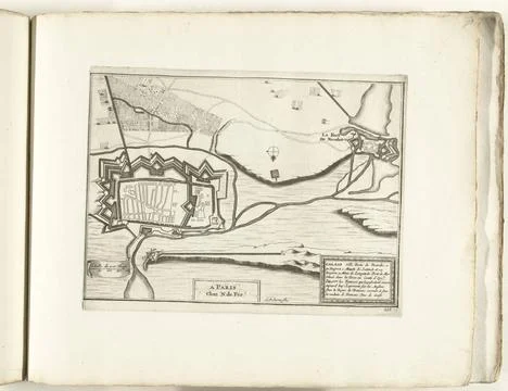 RECORD DATE NOT STATED  Map of Calais, ca. 1702, 1702 - 1703 print Map of ... Stock Photos