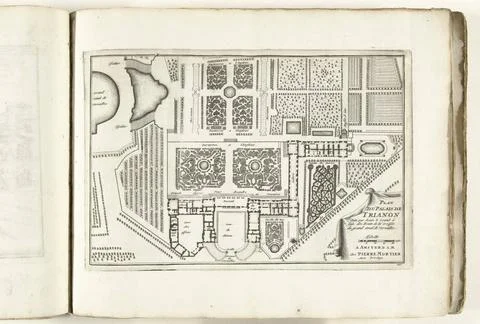 RECORD DATE NOT STATED  Map of the Great Trianon with gardens, ca. 1702, 1... Fotos Stock