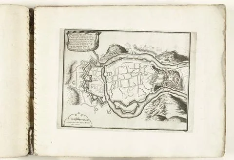 RECORD DATE NOT STATED  Map of Besancon, ca. 1702, 1702 - 1703 print Map o... Fotos Stock