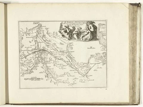 RECORD DATE NOT STATED  Map of the new Pontgouin canal to Versailles (part... Fotos Stock