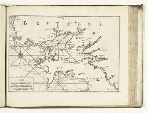 RECORD DATE NOT STATED  Map of the West Coast of Brittany near Brest, 1726... Foto stock