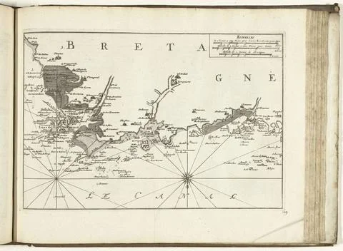 RECORD DATE NOT STATED  Map of the north coast of Brittany, 1726, 1726 pri... Fotos Stock