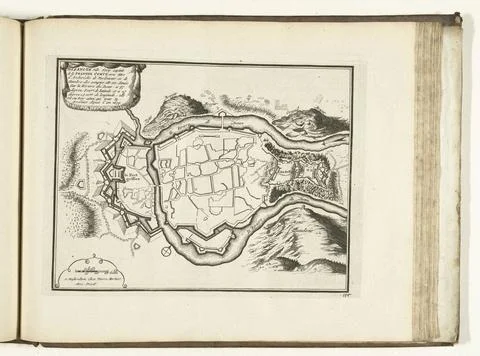 RECORD DATE NOT STATED  Map of Besancon, 1726, 1726 print Map of the reinf... Fotos Stock