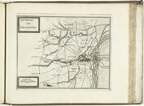 RECORD DATE NOT STATED  Map of Strasbourg and surroundings, 1726, 1726 pri... Fotos Stock