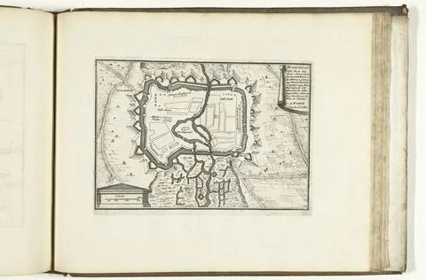 RECORD DATE NOT STATED  Map of Haguenau, 1726, 1726 print Map of the reinf... Fotos Stock