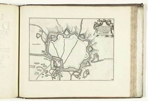 RECORD DATE NOT STATED  Map of Schlettstadt, 1726, 1726 print Map of the r... Fotos Stock