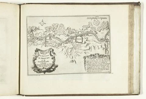 RECORD DATE NOT STATED  Map of the surroundings of Trier, 1726, 1726 print... Stock Photos