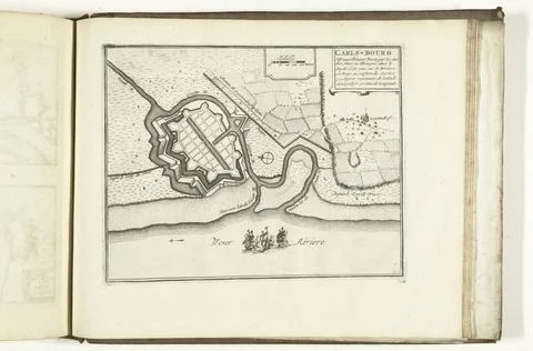 RECORD DATE NOT STATED  Map of the Carlsburg Fort, 1726, 1726 print Map of... Stock Photos