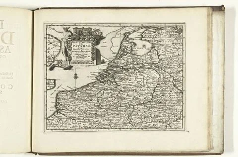 RECORD DATE NOT STATED  Map of the Netherlands, 1726, 1726 print Map of th... Stock Photos