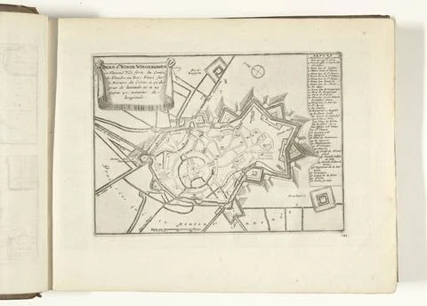 RECORD DATE NOT STATED  Map of Sint-Winoksbergen, 1726, 1726 print Map of ... Stock Photos