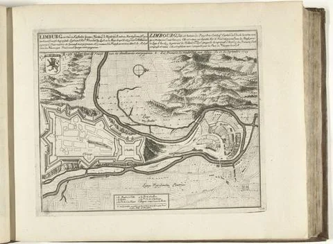 RECORD DATE NOT STATED  Map of Limburg, 1726, 1726 print Map of the city o... Foto stock