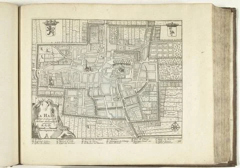 RECORD DATE NOT STATED  Map of The Hague, 1726, 1726 print Map of The Hagu... Fotos Stock