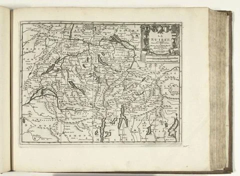 RECORD DATE NOT STATED  Map of Switzerland, 1726, 1726 print Map of Switze... Fotos Stock