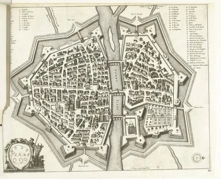 RECORD DATE NOT STATED  Map of Parma, 1726, 1726 print Map of the Italian ... Stock Photos