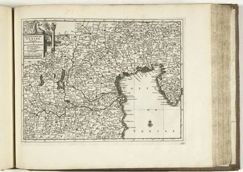 RECORD DATE NOT STATED  Map of the Republic of Venice, 1726, 1726 print Ma... Stock Photos