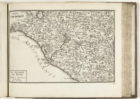 RECORD DATE NOT STATED  Map of the surroundings of Rome, 1726, 1726 print ... Stock Photos