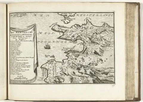 RECORD DATE NOT STATED  Map of the coast at Pozzuoli, 1726, 1726 print Map... Fotos Stock